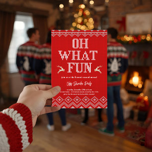 Hässliche Weihnachtspullover-Feier-Einladung Einladung