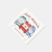 Hässliche Weihnachtspullover-Feier zur Weihnachtsz Serviette (Ecke)