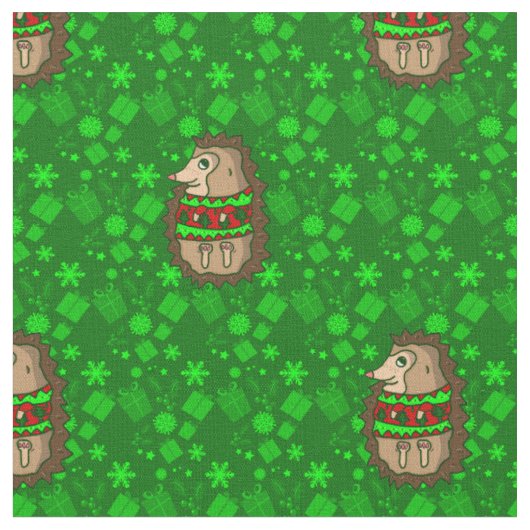 hässliche Weihnachtspullover Igel Stoff (Nahaufnahme)