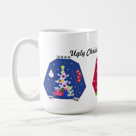 Hässliche Weihnachtspullover Kaffeetasse (Links)