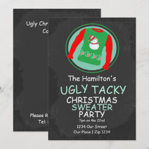 Hässliche Weihnachtspullover-Party Einladung