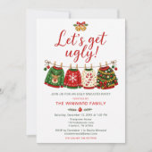 Hässliche Weihnachtspullover-Party Einladung (Vorderseite)