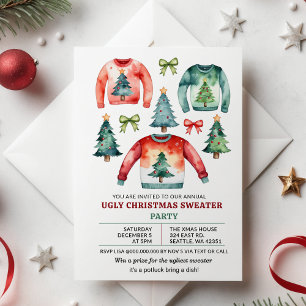 Hässliche Weihnachtspullover-Party Einladung