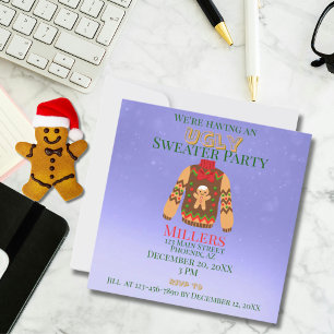 Hässliche Weihnachtspullover-Party Einladung