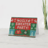 Hässliche Weihnachtspullover-Party Einladung (Vorderseite)