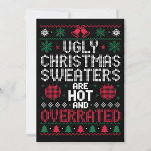 Hässliche Weihnachtspullover sind heiß und überbew Einladung