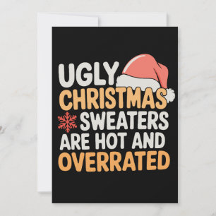 Hässliche Weihnachtspullover sind heiß und überbew Einladung