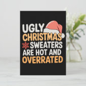 Hässliche Weihnachtspullover sind heiß und überbew Einladung (Stehend Vorderseite)
