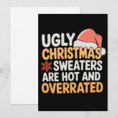 Hässliche Weihnachtspullover sind heiß und überbew Einladung (Vorne/Hinten)