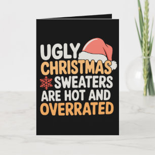 Hässliche Weihnachtspullover sind heiß und überbew Karte