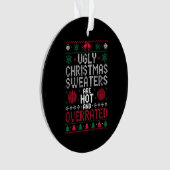 Hässliche Weihnachtspullover sind heiß und überbew Ornament (Vorderseite)