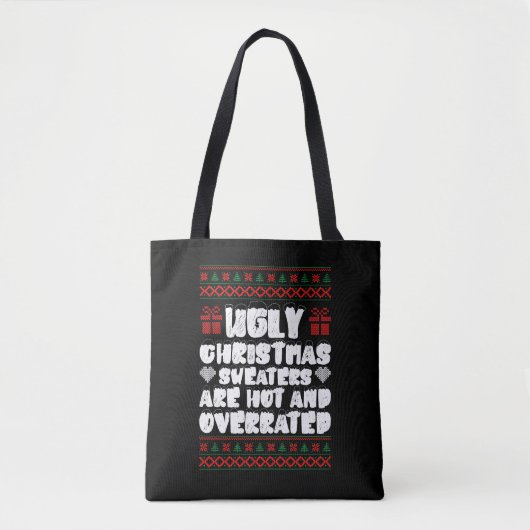 Hässliche Weihnachtspullover sind heiß und überbew Tasche (Vorderseite)