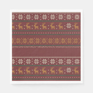 Hässliche Weihnachtspullover-Strick-Luncheon-Servi Serviette