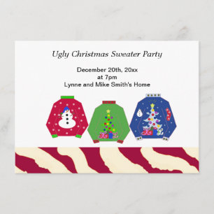 Hässliche Weihnachtspulover-Party-Einladung Einladung