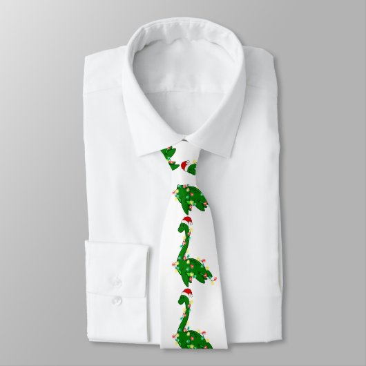 hässliche Weihnachtssanta Loch ness Monster Krawatte (Gebunden)