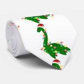 hässliche Weihnachtssanta Loch ness Monster Krawatte (Gerollt)