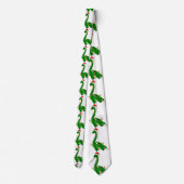 hässliche Weihnachtssanta Loch ness Monster Krawatte (Rückseite)