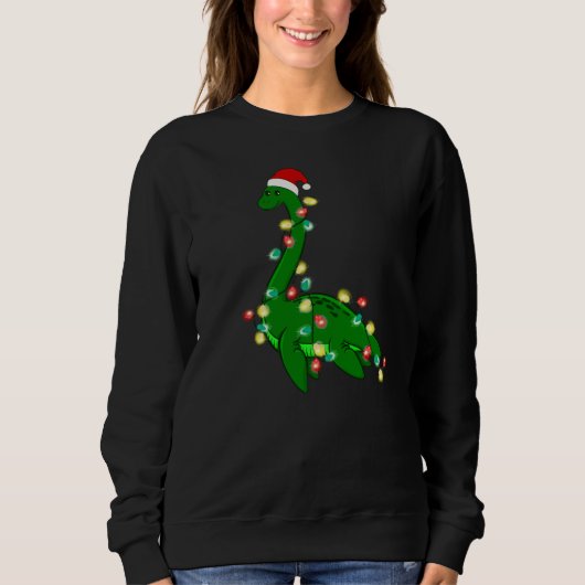 hässliche Weihnachtssanta Loch ness Monster Sweatshirt (Vorderseite)