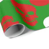 hässliche Weihnachtsschnecken rot-weiß-grün Geschenkpapier (Rolleneckpunkt)