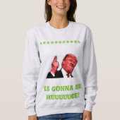 Hässliche Weihnachtsstrickjacke Donald Trump für Sweatshirt (Vorderseite)