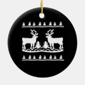 Hässliche Weihnachtsstrickjacke - Keramik Ornament (Hinten)