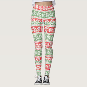Hässliche Weihnachtsstrickjacke Leggings