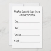 Hässliche Weihnachtsstrickjacke-Party Einladung (Rückseite)