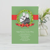 Hässliche Weihnachtsstrickjacke-Party Einladungen (Stehend Vorderseite)