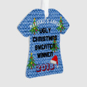Hässliche Weihnachtsstrickjacke-Preisverzierung Ornament (Vorderseite)