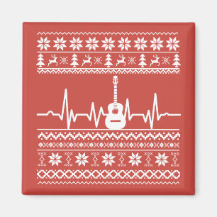 hässliche Weihnachtsswitscher akustische Gitarre Magnet