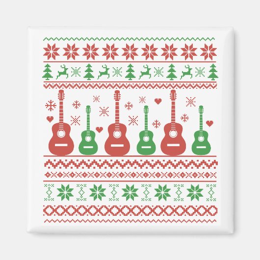 hässliche Weihnachtsswitscher akustische Gitarre Magnet (Vorne)