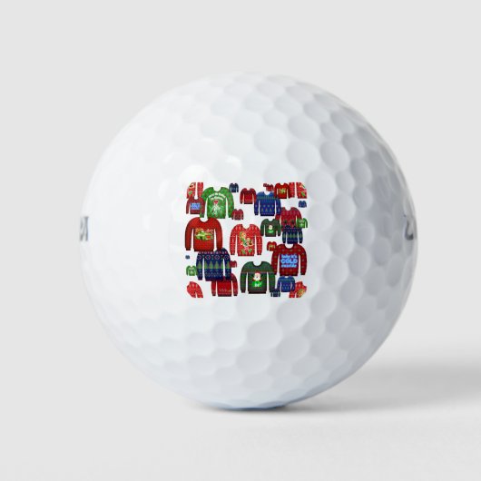 hässliche Weihnachtsswitzer Golfball (Vorderseite)