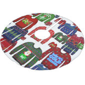 hässliche Weihnachtsswitzer Polyester Weihnachtsbaumdecke (Schrägansicht)