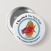 Hässlicher Fisch-Knopf Button (Vorne & Hinten)