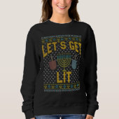 Hässlicher Hanukkah-Pullover  Lasst uns trinken 1 Sweatshirt (Vorderseite)