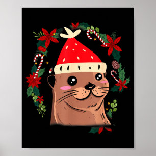 Hässlicher Otter Weihnachten Winter Poster