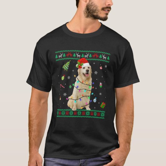 Hässlicher Pullover Golden Retriever Hund Weihnach (Vorderseite)