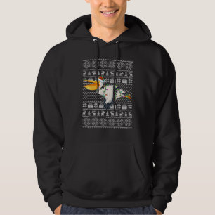 Hässlicher Pullover Stil Xmas Lichter Santa Pelika