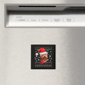 Hässlicher Pullover Weihnachten Yorkie Hund Santa  Magnet (In Situ (Geschirrspüler))