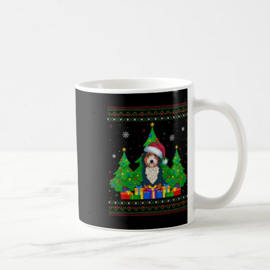 Hässlicher Pullover Weihnachtsbaum Santa Hut Berne Kaffeetasse (Rechts)