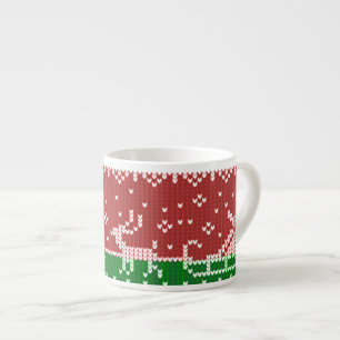 Hässlicher Pullover Weihnachtsmann Schlitten und R Espressotasse