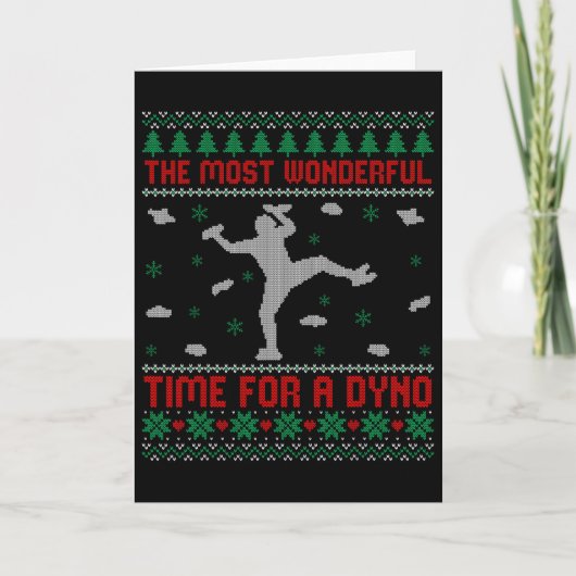 Hässlicher Rock Climbing Weihnachtspullover Lustig Karte (Vorderseite)