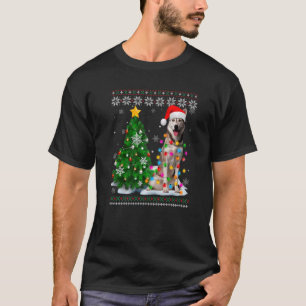 Hässlicher Sibirischer Husky Hund Weihnachtsmann H T-Shirt