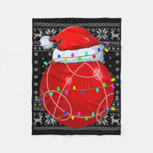 Hässlicher Sportler Sweater Weihnachtsmann Hut Boc Fleecedecke