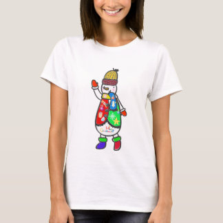 Hässlicher Strickjacke-Schneemann T-Shirt