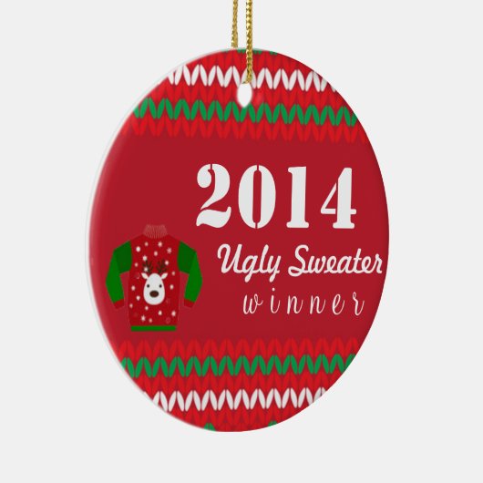 Hässlicher Strickjacke-Sieger Keramikornament (Rechts)