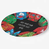 Hässlicher Strickjacke-Weihnachtspapier-Teller Pappteller (Schrägansicht)