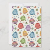 Hässlicher süßer Weihnachtspullover-Party-Pinguin- Einladung (Rückseite)