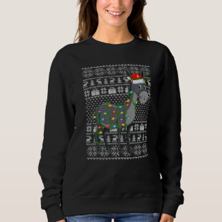 Hässlicher Sweater-Stil Xmas-Lichter Santa-Maultie Sweatshirt
