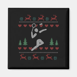 Hässlicher Weihnachten Federball Magnet